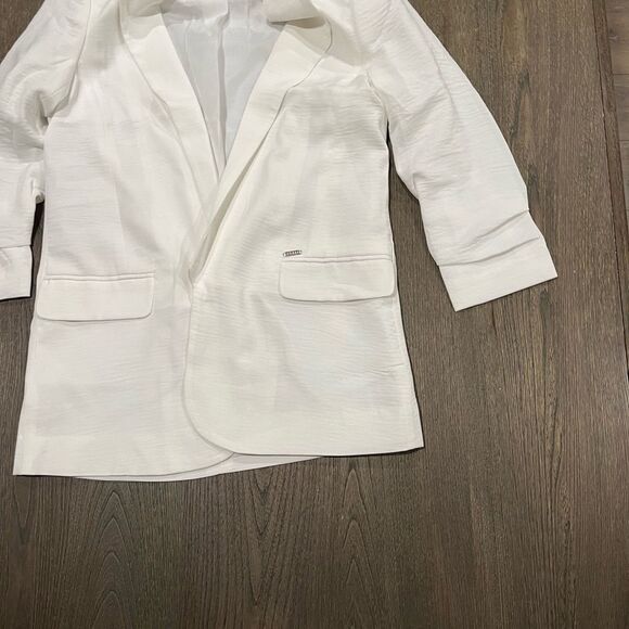 NWOT Guess Womens White Long Line Blazer Jacket Size XS - Picture 2 of 9